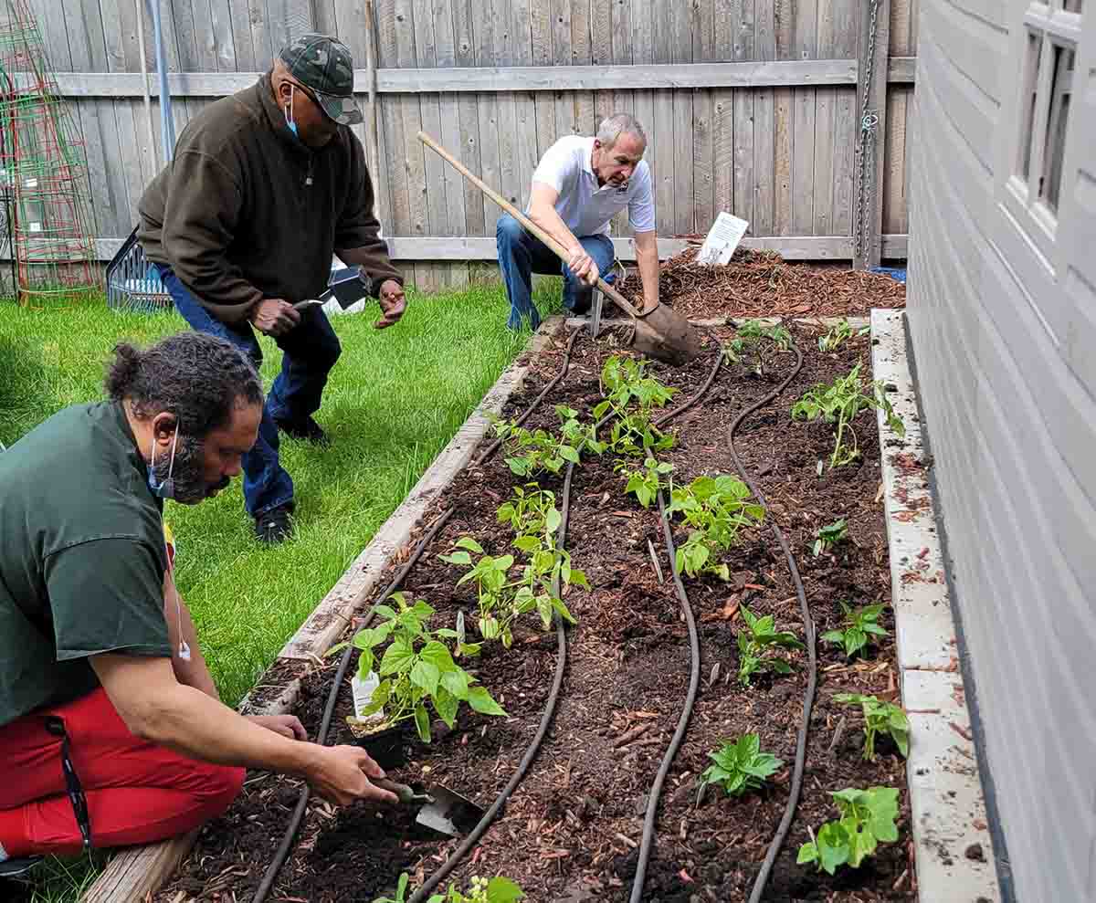 Help veterans: Brian Urbanowski with Eddie Beard Vet House veterans