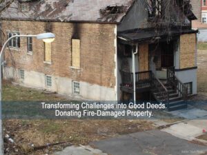 Donating Fire Damage Property to Charity